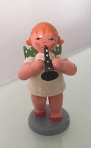 Engel mit Flöte/Klarinette Ellmann Erzgebirge 29/16 - Picture 1 of 4