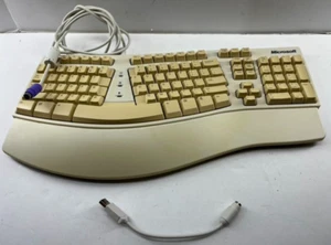 Microsoft Natural Keyboard Elite Ergonomic PS/2 USB Wired Computer Nerd Geek - Afbeelding 1 van 5