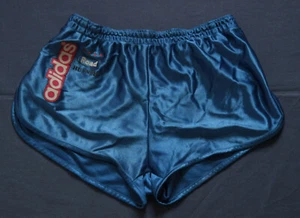 Adidas Shorts Glanz Sprinter Nylon Shiny Silky Retro Vintage Sports Pants 90s - Picture 1 of 1