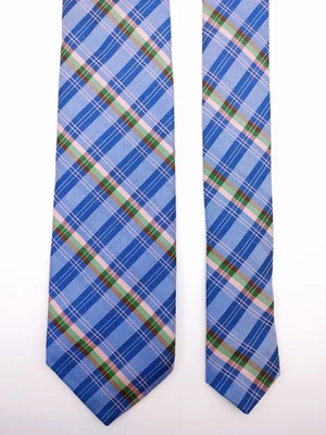 Галстук шелковый Tom James темно-синий зеленый розовый лосось в полоску мужской галстук клетчатый чек - Изображение 1 из 4