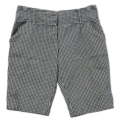 Tracy Evans Women's Black & White Checkered Bermuda Shorts Sz 9 - Image 1 of 4