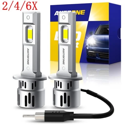 2/4/6X CANBUS H1 High Low Beam Lamp LED Headlight Bulb Conversion Kit 6500K 10s - Image 1 of 4