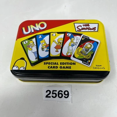 The Simpsons UNO Card Game Special Edition Tin - Mattel 2003 COMPLETE - Image 1 of 4
