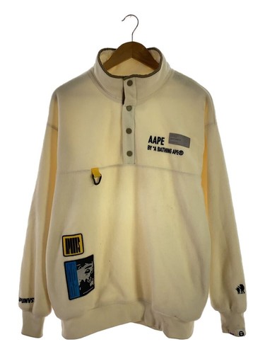 A BATHING APE (BAPE) Giacca pile AAPE BY A BATHING APE bianca M usata