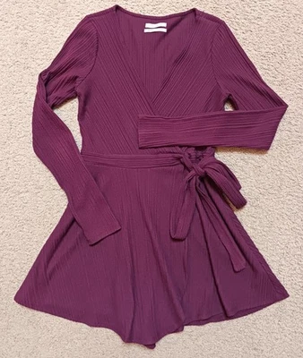 Vestido/mameluco envolvente tejido acanalado vino Briella para mujer URBAN OUTFITTERS M Foto 1 de 4