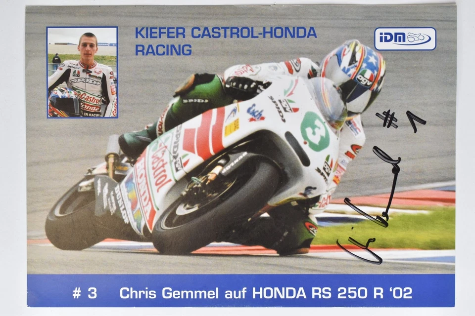 Chris Gemmel - Motorradrennfahrer - original Autogramm -  - Autogrammkarte - Bild 1 von 1
