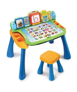 VTech Explore and Write Activity Desk Transforms Into Easel Chalkboard for Kids - Picture 1 of 7