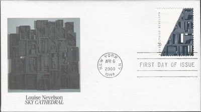 Scott 3379 FDC - 33 cent - 2000 - Louise Nevelson - Sculptor - Fleetwood - FDOI - Image 1 of 2