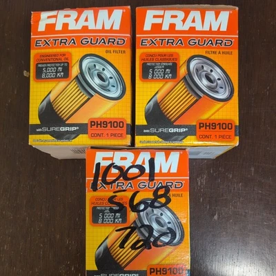 Lot Of 3 Fram PH9100 Engine Oil Filters For Chevrolet Silverado GMC Sierra 6.6L - Image 1 of 2
