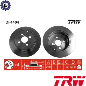 2x BRAKE DISC DF4404 FOR TOYOTA COROLLA 1CD-FTV 2.0L 2ZZ-GE 1.8L 1ND-TV 1.4L - Picture 1 of 18