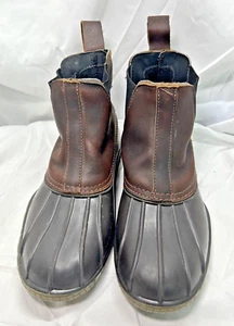 Scarpe slip on unisex BAFFIN Technology stivali anatra in pelle marrone taglia 8 - Foto 1 di 15