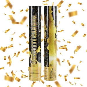 Confetti Poppers Gold 2Pack Shiny Party Graduation New Years Eve Birthday - Picture 1 of 7