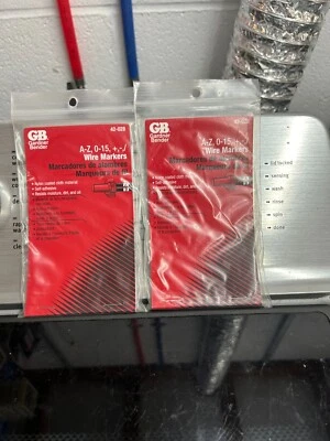 Nuevo paquete de 2 marcadores de alambre Gardner Bender A-Z 0-9 símbolos paquete de bolsillo 42-028 Foto 1 de 3
