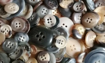 Vintage Marbled Buttons Mixed Sorts Big Lot Over 11oz - Image 1 of 4