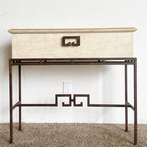 Vintage Chinoiserie Console Table/Storage Chest Cover
