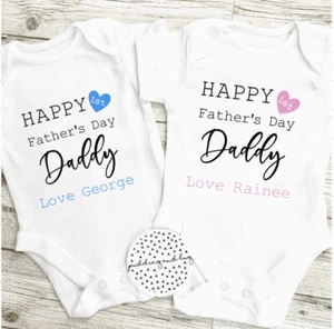 Erster Vatertag Baby Weste Happy Vatertag Papa mein 1. - Bild 1 von 1