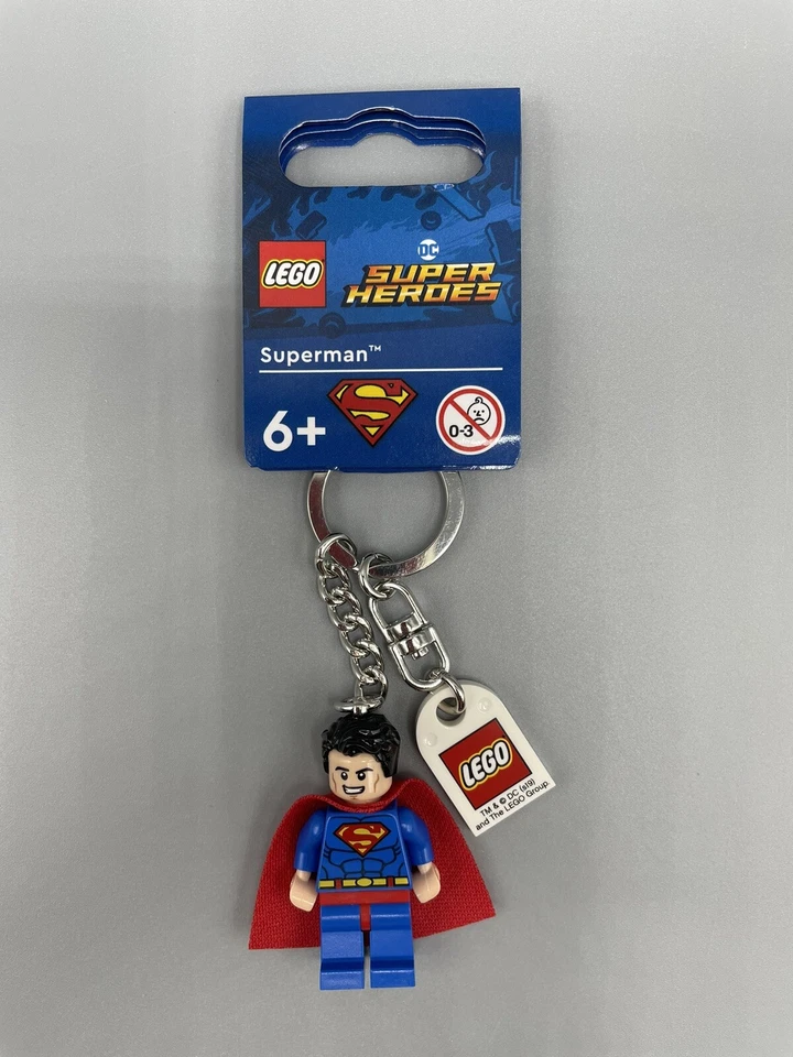 LEGO Superman DC Superheroes Keychain Minifigures Key Ring 853952 Bag Charm