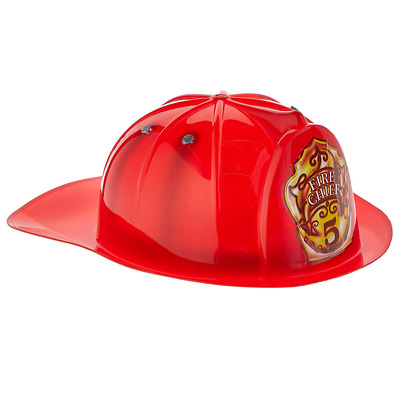 Adults Kids Police Hat Fireman Helmet Firefighter Cop Fancy Dress Accessory RED • 7.79£