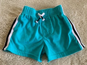Garanimals Boys Teal Black White Side Stripe Pockets Shorts 6-9 Months - Picture 1 of 7