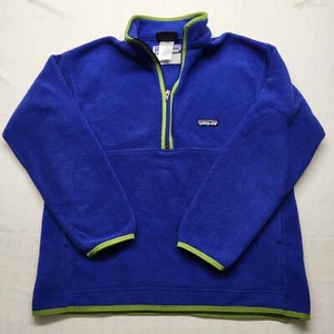 Patagonia Synchilla Sweatshirt Boys XL Blue Fleece Half Zip Collared Polyester - Picture 1 of 13