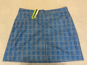 Izod Golf Women’s Skort Size 10 Blue Plaid Stretch XFG Athletic #2078 - Picture 1 of 14