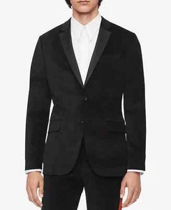 Calvin Klein Men's Velvet Black Two-Button Blazer Size Small - Picture 1 of 4