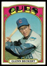 1972 Topps Glenn Beckert #45a Chicago Cubs Baseball Card