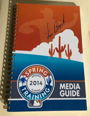 2014  Lou Brock Autographed AUTO Media Guide COA  St.Louis Cardinals HOF - Image 1 of 3