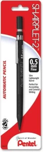 Pentel Sharplet-2 Automatic Pencil, 0.5mm, Black, 1 Count (Pack of 1), Black - Picture 1 of 1