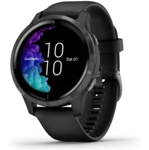 Garmin Venu GPS Smartwatch Bright AMOLED Display Black with Slate - Picture 1 of 15