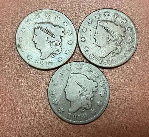 1817, 1818, 1819 Early Large Cents Lot**** Cover