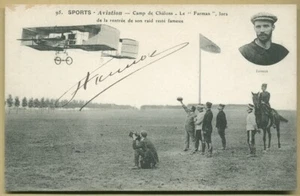 Henri Farman (1874-1958) - Aviator & aircraft designer - Rare early signed photo - Picture 1 of 2