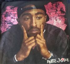 Tupac Shakur Poetic Justice Men's Long Sleeve Size XL T-Shirt Black 
