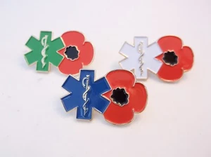 STAR OF LIFE REMEMBRANCE NURSE DOCTOR AMBULANCE MEDIC PORTER LAPEL PIN BADGE - Picture 1 of 6
