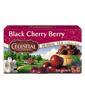 Celestial Seasonings Herbal Tea Caffeine Free Black Cherry Berry 20ct 6-Pack - Picture 1 of 6