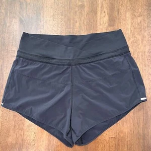 Lululemon Talla 8 Negro Correr Cruzado Frontal Corto Forrado Ligero Gimnasio Informal - Imagen 1 de 5