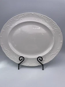 Johnson Brothers Richmond White Oval Serving Platter 12” Embossed - Picture 1 of 7