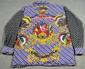 Vintage Versace Jeans Couture Shirt Men Large Washington Guards Baroque Infantry - Picture 1 of 14