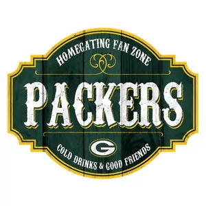Green Bay Packers Fan Creations NFL 12" Homegating Tavern Fan Zone Wood Sign - Picture 1 of 1