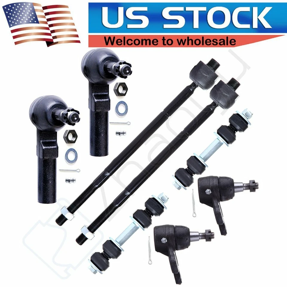 8pcs Front Tie Rod Ends Ball Joints For Cadillac DeVille Seville Buick LeSabre Foto 1 de 4