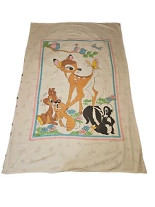 Very Early Vintage Walt Disney Company Bambi Quilt Cover Thumper Flower Kiss - Picture 1 of 20