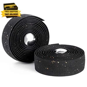 Bike Handlebar Tapes, Cork Bike Handlebar Tape, Bicycle Bar Tape, – 2 (Black) - Picture 1 of 7