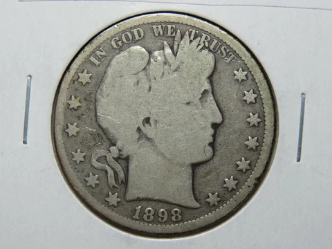 1898-S Barber Half, VG Cover