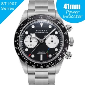 Seagull Sugess ST1907 Panda 41mm Black Power Indicator Chronograph 1963 BNIB - Picture 1 of 18