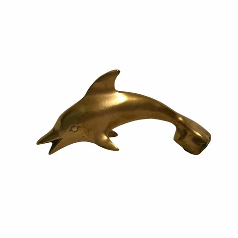 Solid Brass Dolphin knob Topper Lamp Finial Cover