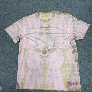 Lululemon Hemd Herren Large Rosa Batik Custom Kurzarm Rundhals Baumwolle - Bild 1 von 8