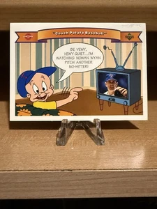 1991 Upper Deck Comic Ball 2 Couch Potato Baseball Nolan Ryan Card #38 - Picture 1 of 2