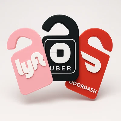 Custom Professional Car Hang Tags for Rideshare and Delivery Drivers - Image 1 of 2