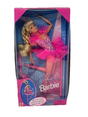 VTG Mattel Twirling Ballerina Barbie Doll Toy with Crown & Slippers 1995 #15086 - Image 1 of 4