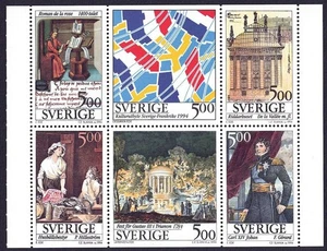 SVEZIA 1994 Relazioni culturali con la Francia 6v MNH** - Picture 1 of 1